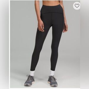 Power Thru High Rise Tight 25” leggings LULULEMON black size 6